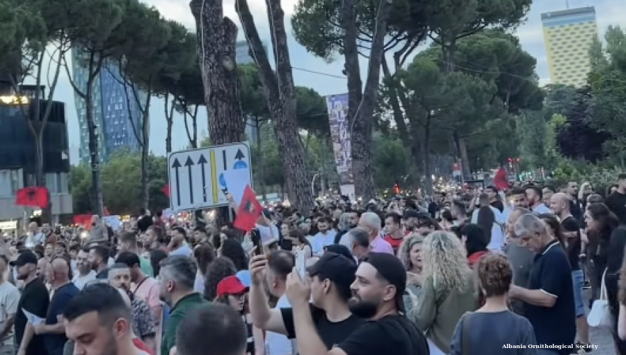 Clashes erupt in Tirana as anti-government protesters confront Socialist Party supporters