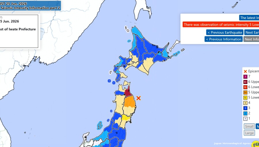 Japan hit by M6.9 earthquake