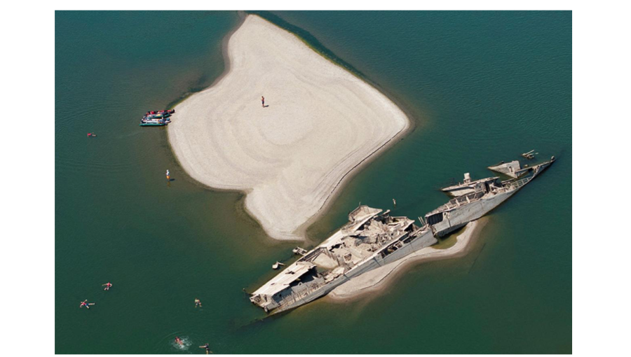 Sunken Nazi warships resurface on Danube as Serbia's drought deepens