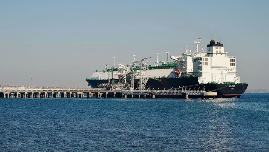 LNG carrier Tessala seen at Marmara Ereglisi LNG Storage Facility on Turkey's Sea of Marmara coast.