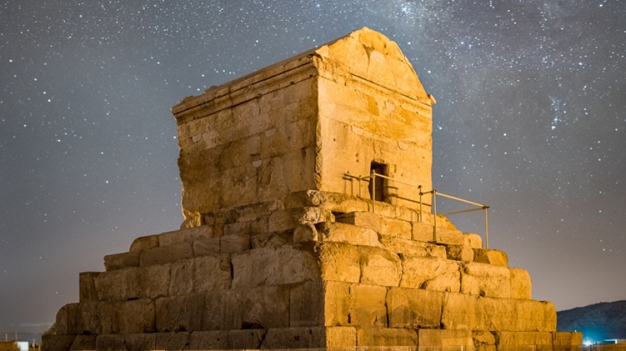 Tomb of Cyrus the Great, founder of the first Persian Empire, in Pasargadae, Fars Province.