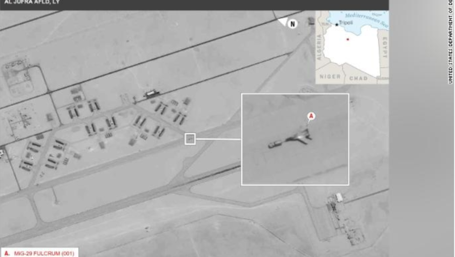 US defence officials released satellite imagery and stated: 