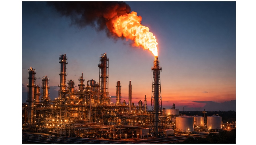 Middle East conflict disrupts LNG exports, driving a sharp rise in gas flaring and associated carbon emissions across key energy hubs.