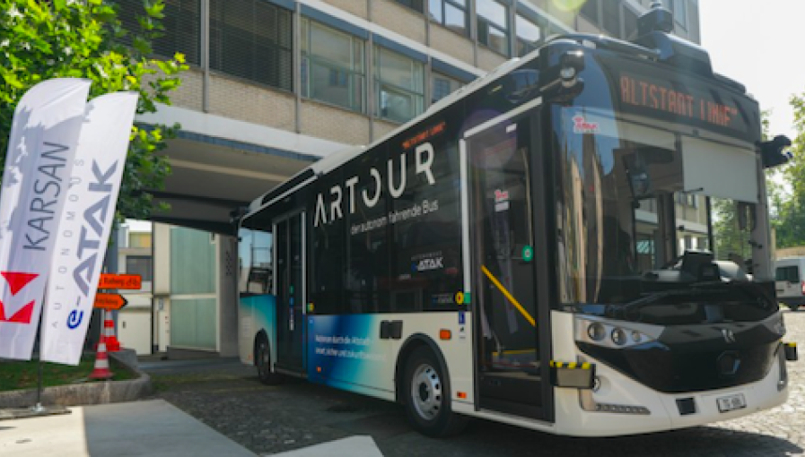 Self-driving Turkish bus hit from behind one hour after its public transport launch in Sweden