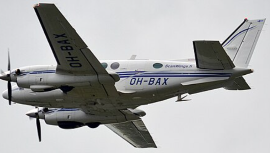 A Beechcraft C90 turboprop plane used by the UAE in cloud-seeding. The UAE is assisting Kazakhstan in its efforts to combat drought with artificial rain tech.